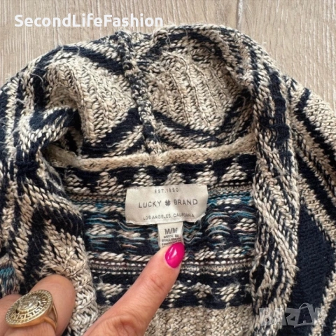 Дамска жилетка Lucky Brand памук размер М, снимка 2 - Жилетки - 53155641