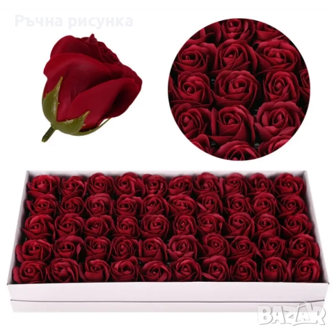 Декоративни рози и карамфили от пластичен сапун, снимка 5 - Декорация за дома - 49888646