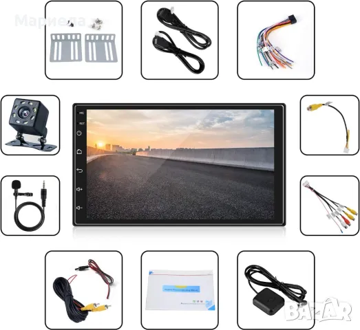 Мултимедия за кола 7 инча  / Android 10.1/HiFi+WiFi+Bluetooth+RDS+FM+AM+GPS навигация, снимка 3 - Аксесоари и консумативи - 48412652
