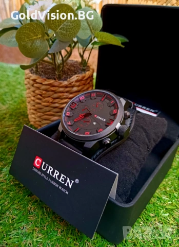 Мъжки часовник – CURREN Black + ПОДАРЪК, снимка 3 - Мъжки - 53138887