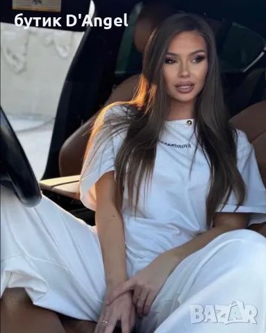 Панталон с широк крачол в бял цвят, снимка 6 - Панталони - 49630745