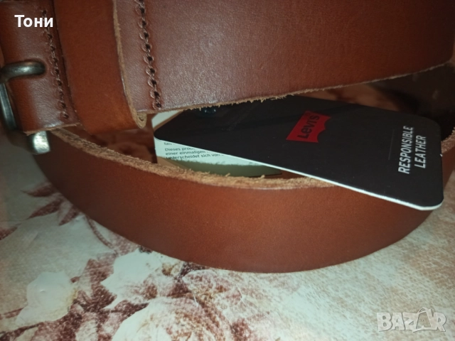 LEVI'S Оригинал Нов Мъжки Колан Изцяло от Естествена Кожа с Етикет 120см., снимка 7 - Колани - 52777338