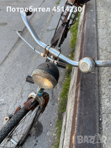 Винтидж градски велосипед с пружинна кожена седалка за реставрация, снимка 4 - Други ценни предмети - 53863188