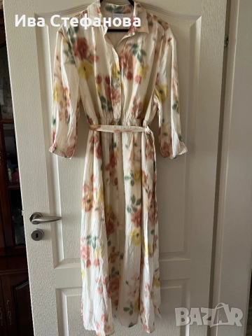 Нова елегантна ежедневна дълга женствена нежна рокля вискоза , снимка 5 - Рокли - 51684381