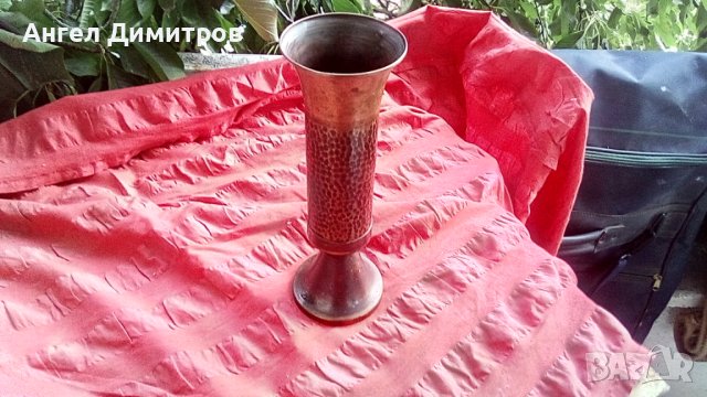 Стара метална ваза, снимка 1