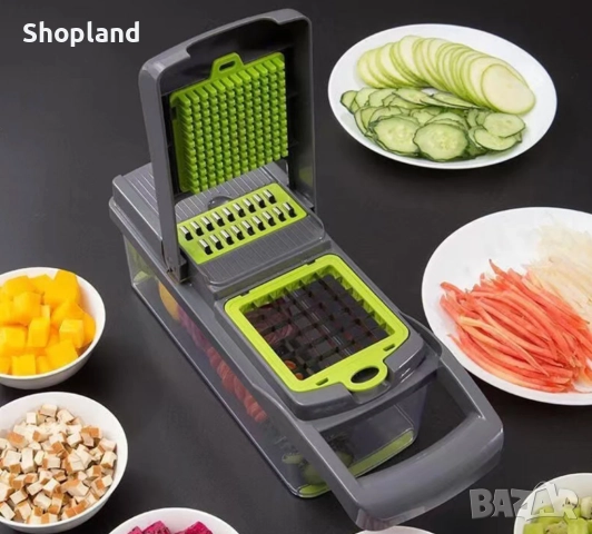 Ръчна резачка за зеленчуци 13 в 1 – мултифункционален кухненски уред за бързо и лесно готвене, снимка 3 - Прибори за хранене, готвене и сервиране - 51819375