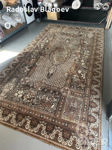 Персийски вълнен килим и 3 пътеки, снимка 2 - Килими - 53339326