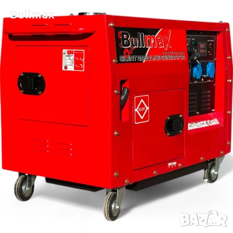 Обезшумен бензинов генератор 7.5 KW монофазен BULLMAX, снимка 5 - Генератори - 52569834