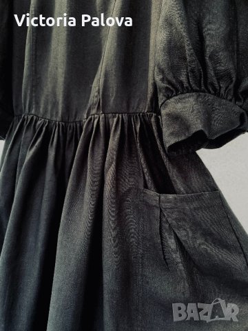 Скъпа рокля “TIFFANY” 100% лен, снимка 14 - Рокли - 40462777