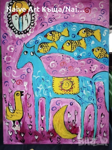 Картина платно маслени бои акрилни бои размер ш.32/в.42