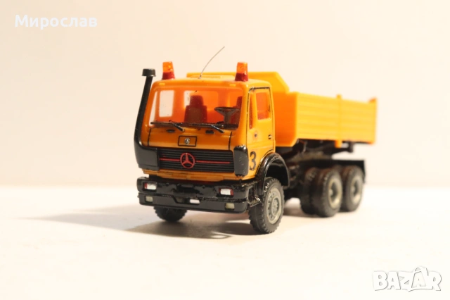 HERPA H0 1/87 MERCEDES САМОСВАЛ ГОНДОЛА МОДЕЛ КАМИОН, снимка 8 - Колекции - 53566361