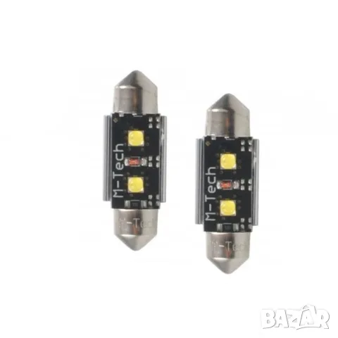 M-Tech LED крушки софитни 41mm 24V 2 броя за габарити, снимка 2 - Аксесоари и консумативи - 55864996