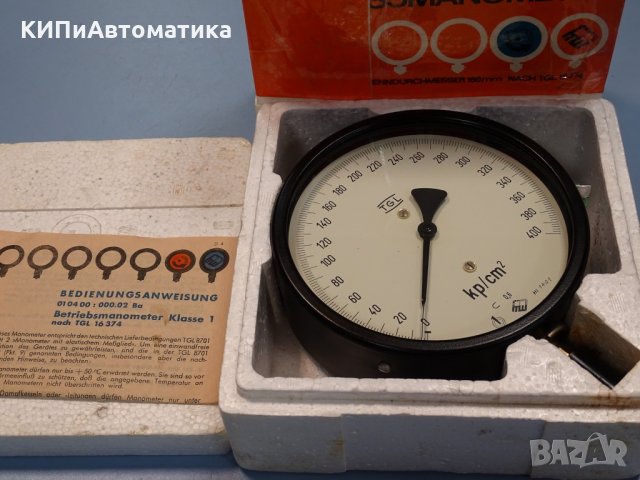 мaнометър TGL 16374 ф160 0-400kp/cm2 G1/2, снимка 11 - Резервни части за машини - 35874155