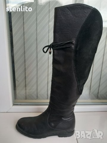 Дамски ботуши/чизми естествена кожа номер 38, снимка 2 - Дамски ботуши - 38971860