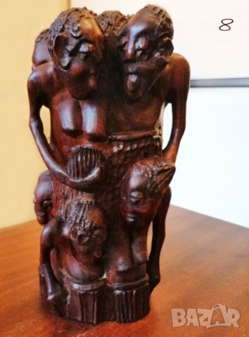 Африканска статуетка от екзотично дърво, снимка 2 - Статуетки - 39532071