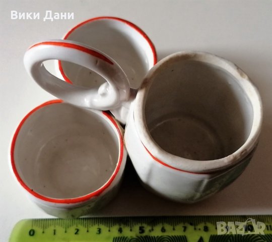 сувенир порцелан сол пипер basteibrücke sachs маркиран Швейцария, снимка 4 - Антикварни и старинни предмети - 35701127