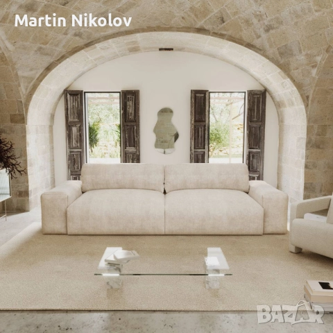 BLISS Кадифен 4-местен диван