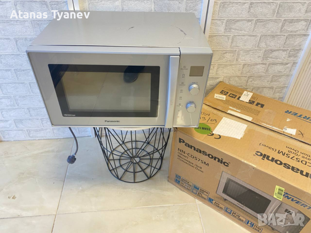 Микровълнова печка фурна Panasonic Inverter NN-CD575MEP 34см 27L 1000W, снимка 1