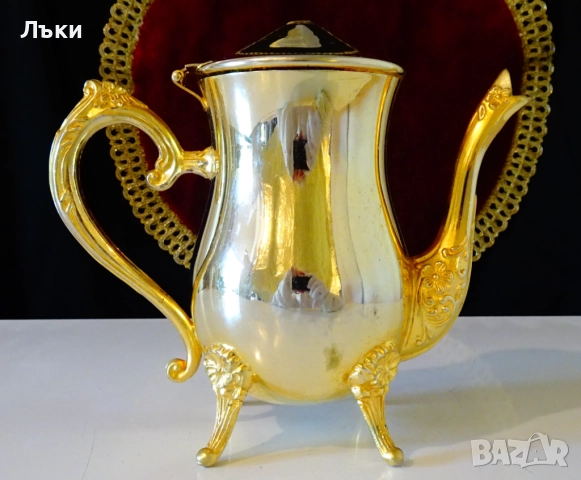 Бронзова кана,дебела позлата,барок. , снимка 4 - Антикварни и старинни предмети - 51556220