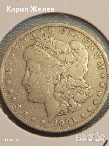 Сребърна монета 1 долар 1901г. САЩ уникат за КОЛЕКЦИОНЕРИ 52613, снимка 9 - Нумизматика и бонистика - 53656591
