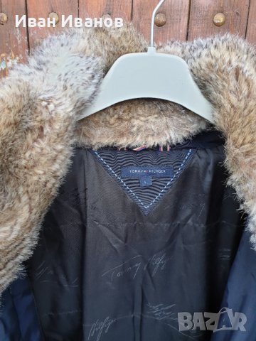 дълго стилно пухено яке / парка Tommy Hilfiger   размер Л , снимка 4 - Якета - 38924672