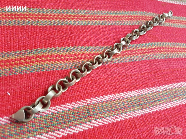 Сребърна гривна верижка , снимка 2 - Гривни - 53846753