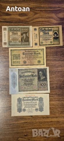 Германски марки 1904 - 1923, снимка 8 - Нумизматика и бонистика - 52939245