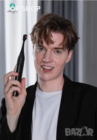 Нова Луксозна Черна Звукова Четка за Зъби уста M1 - Полираща и Мека, снимка 2 - Тримери - 49956879