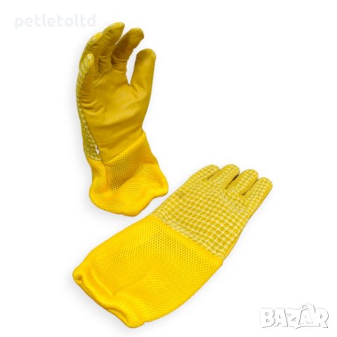 Ръкавици естествена кожа с ръкавели, снимка 3 - За пчели - 24374025