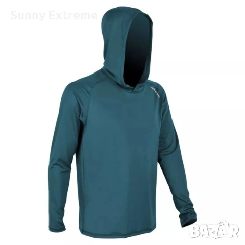 Блуза ликра с ултравиолетова защита и качулка Aropec Loosefit, свободна кройка, снимка 2 - Водни спортове - 53601743