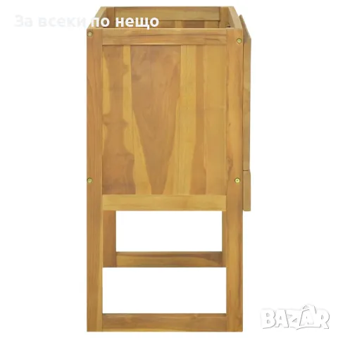 Шкаф За Баня, 90x45x75 см, Тиково Дърво Масив Код P585, снимка 4 - Шкафове - 50426780