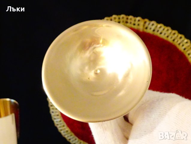 Бронзов бокал,чаша за вино,шампанско,25 см. , снимка 11 - Антикварни и старинни предмети - 41899731