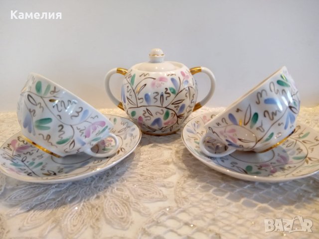 Руски порцелан. Захарница ЛФЗ, снимка 4 - Сервизи - 41081870