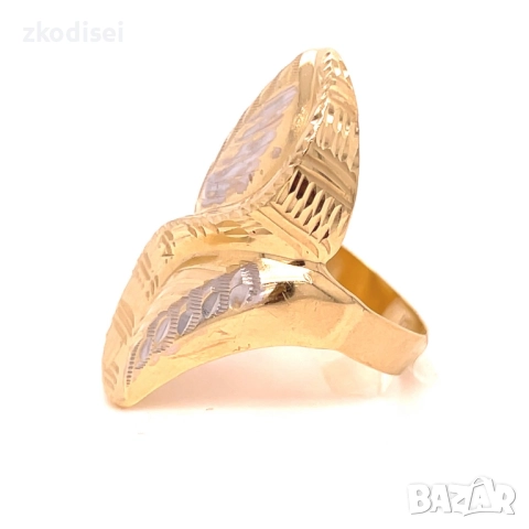 Златен дамски пръстен 3,12гр. размер:63 14кр. проба:585 модел:35623-1, снимка 2 - Пръстени - 52629317