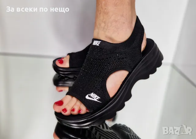 Nike Дамски Черни Блестящи Сандали Найк Код P598, снимка 5 - Сандали - 50427766