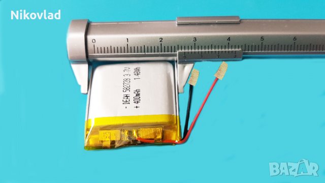 Батерия 3.7V 400 mAh/ 582728/ Li-Ion, снимка 4 - Друга електроника - 39341149