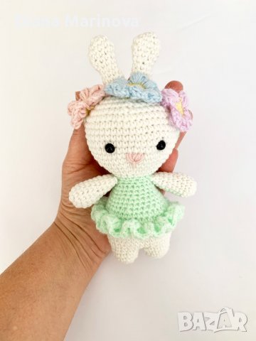 Великденска композиция, плетени играчки, великденски яйца, заек, снимка 4 - Други - 40227374