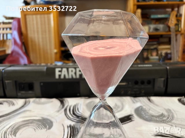 Розов пясъчен часовник, снимка 2 - Антикварни и старинни предмети - 52920608