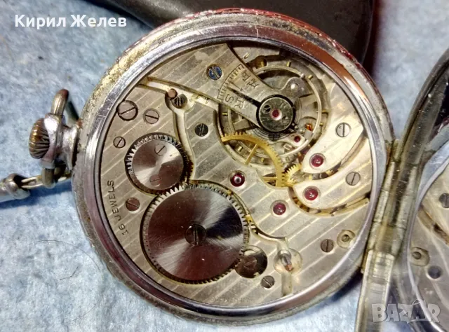 TEGRA EXTRA SWISS MADE 16 JEWELS Стар РЯДЪК КОЛЕКЦИОНЕРСКИ ШВЕЙЦАРСКИ ДЖОБЕН ЧАСОВНИК 48366, снимка 12 - Джобни - 48035106
