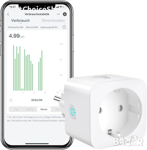 EIGHTREE Умен WiFi Щепсел с Мерител на Мощността 16A  - Алекса, снимка 9 - Друга електроника - 53397631
