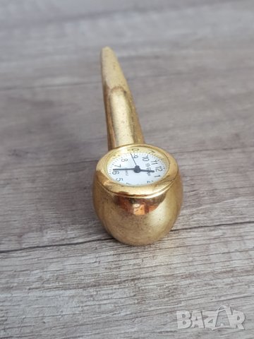 Миниатюрен кварцов часовник " LE TEMPS"-лула, снимка 4 - Антикварни и старинни предмети - 41922187
