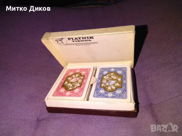 Колекционерски нови маркови малки карти 2х52бр Vintage 1960s Ferd. Piatnik & Sons Vienna Austria