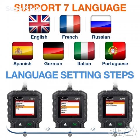 PRO Диагностика за автомобил кола car LAUNCH CREADER 3001 OBD, снимка 8 - Аксесоари и консумативи - 40011259