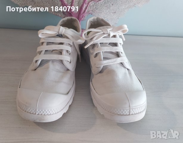 Palladium бели кецове/гуменки с бомбе - №40, дамски, снимка 2 - Кецове - 42018806