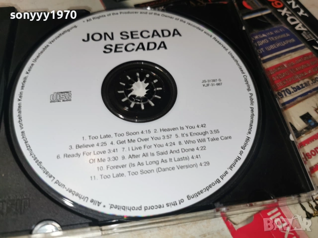 JON SECADA CD 0303261013, снимка 2 - CD дискове - 53690426