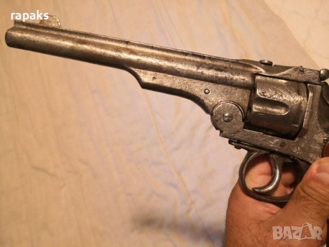 Револвер Смит с дълга цев. Колекционерско оръжие, снимка 10 - Антикварни и старинни предмети - 38815473