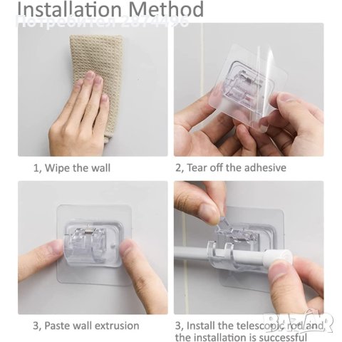 3897 2бр самозалепващи закачалки за баня, снимка 3 - Други стоки за дома - 41642115