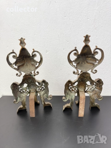 Френски каминни подпори - Наполеон III №7773, снимка 7 - Антикварни и старинни предмети - 52839805