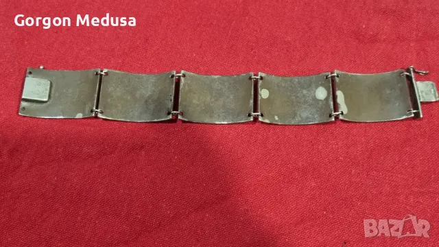 Vintage масивна сребърна гривна 835 проба , снимка 6 - Гривни - 49702381