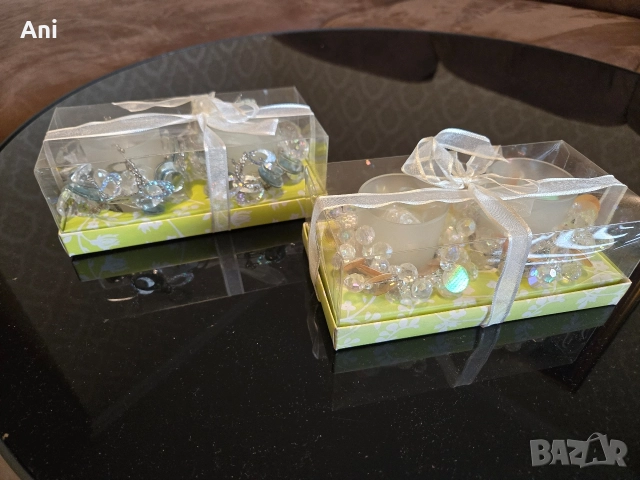 Опаковани свещници за подарък , снимка 2 - Декорация за дома - 52728906